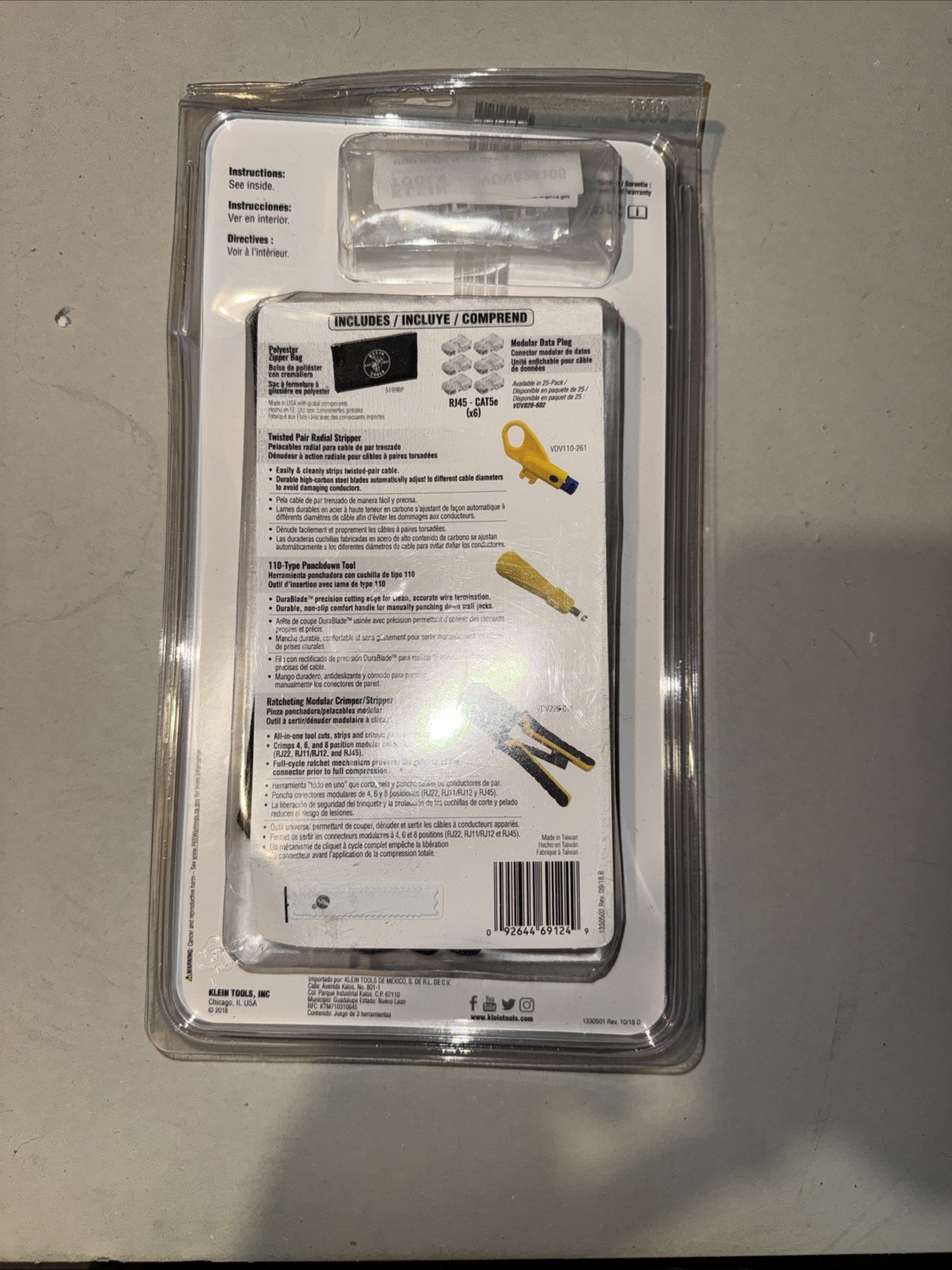 Klein Tools Data Cable Installation Kit Vdv026-212 Cut Strip and Crimp
