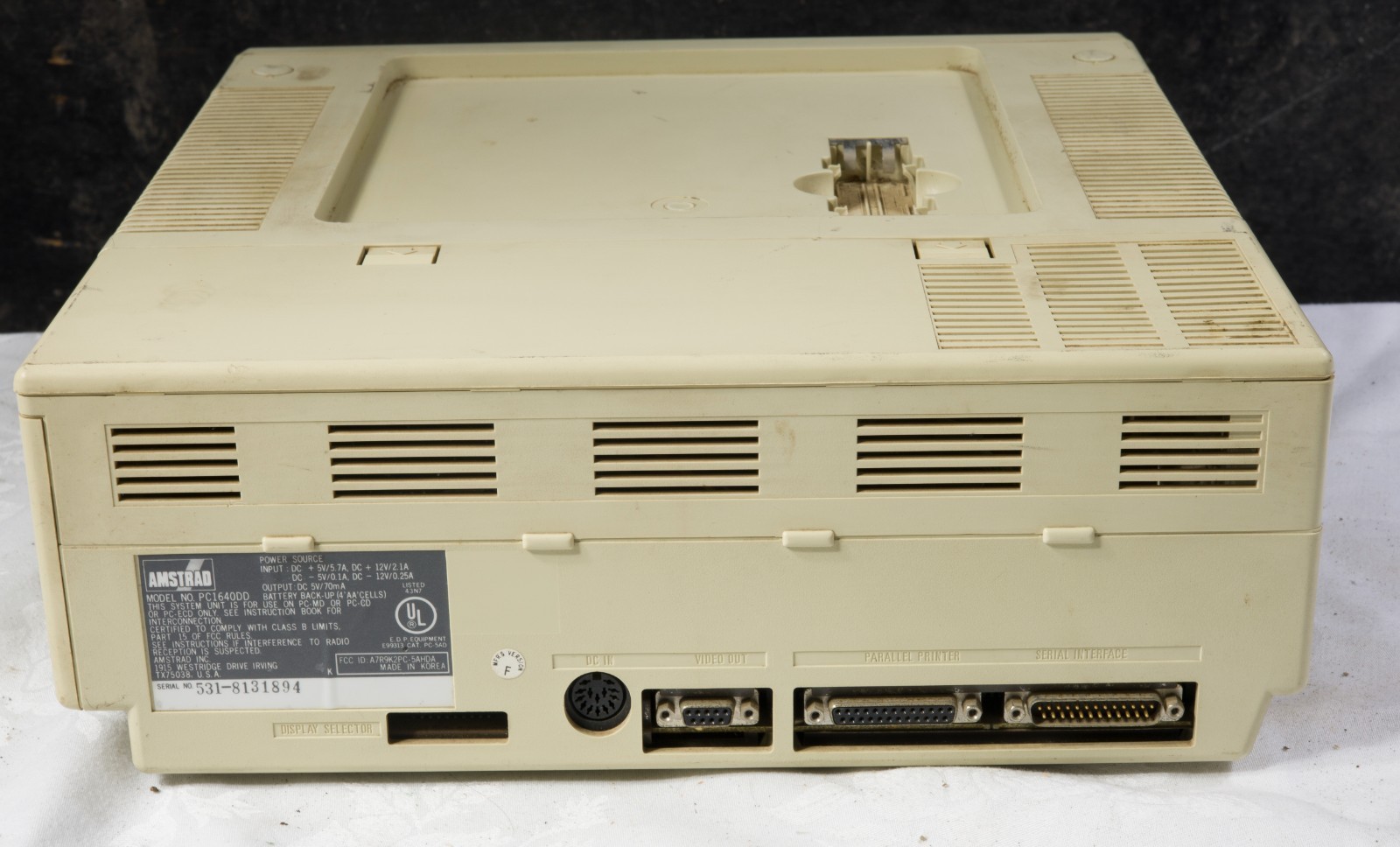 Vintage Amstrad PC1640DD 8086 untested 1894