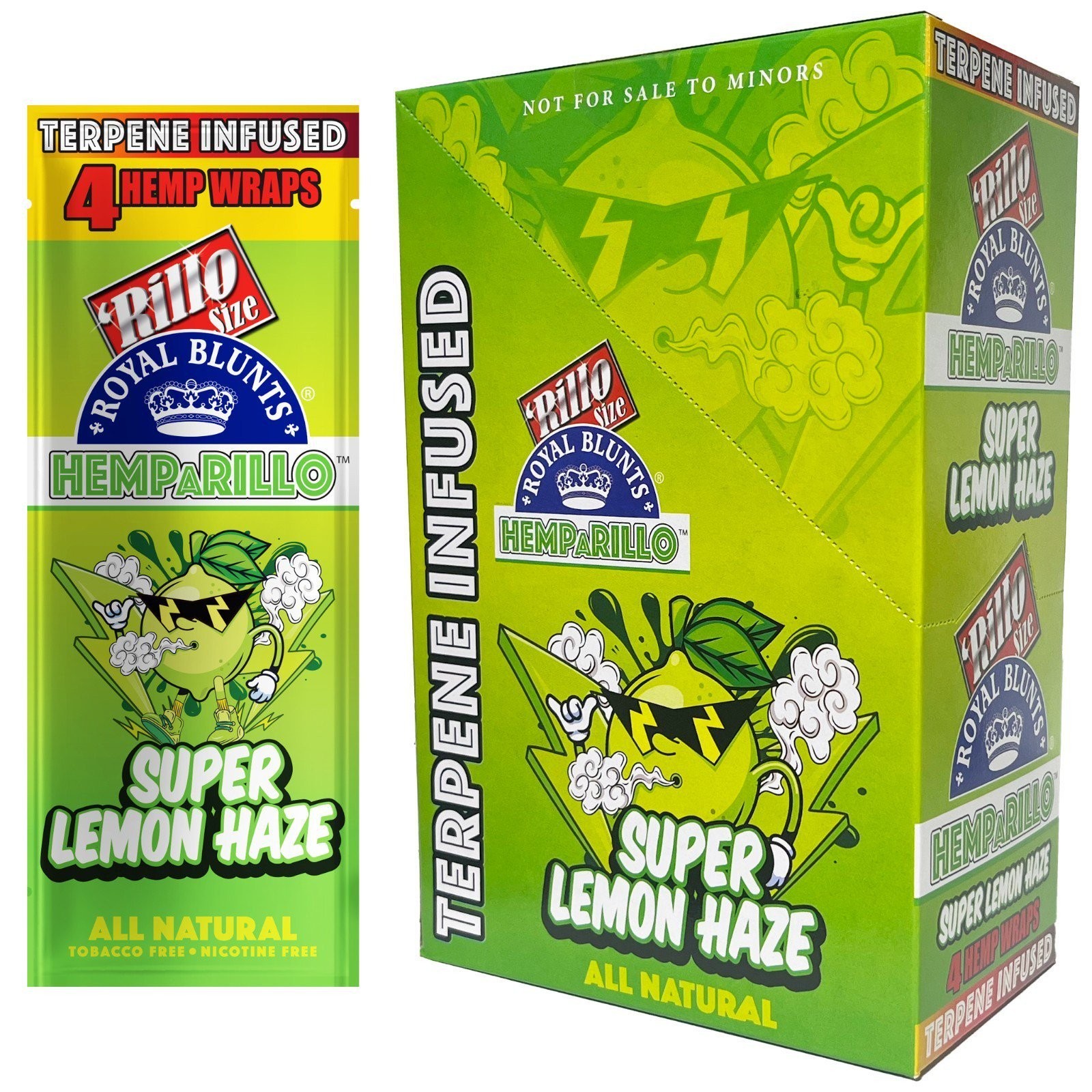 Hemparillo Rillo Size Rolling Paper - Box of 15 (Super Lemon Haze)