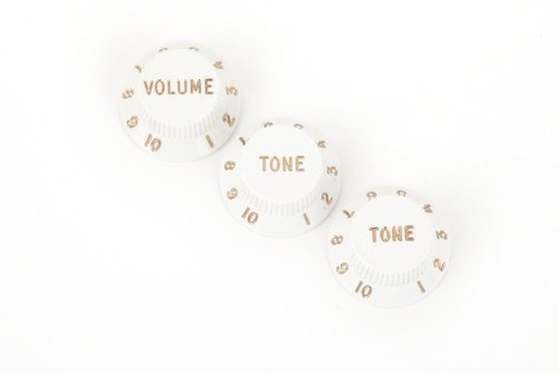 Fender Stratocaster Volume & Tone Knobs - White
