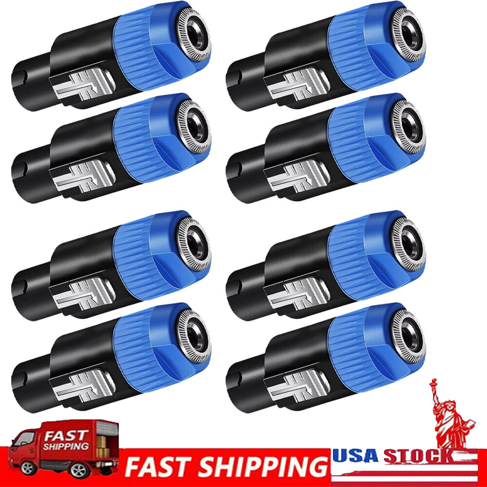 2/4/8PC For Speakon To 1/4 Adapter, Upgraded 1/4" Female To Male Connector USA