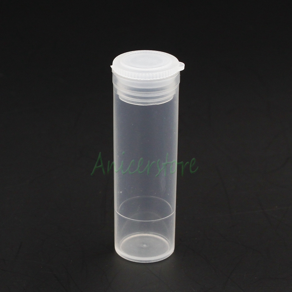 10X Plastic 6ml Mini Empty Clear Transparent Bottle Jewelry Pills Storage Vials