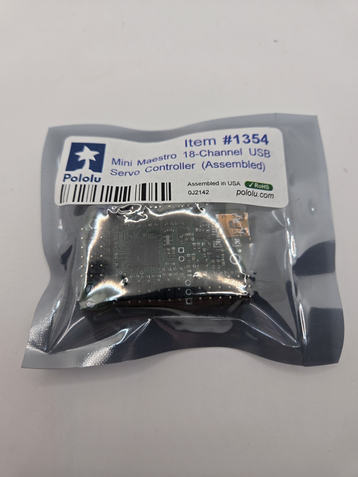 Pololu Mini Maestro 18-Channel USB Servo Controller (Assembled) (Item 1354)
