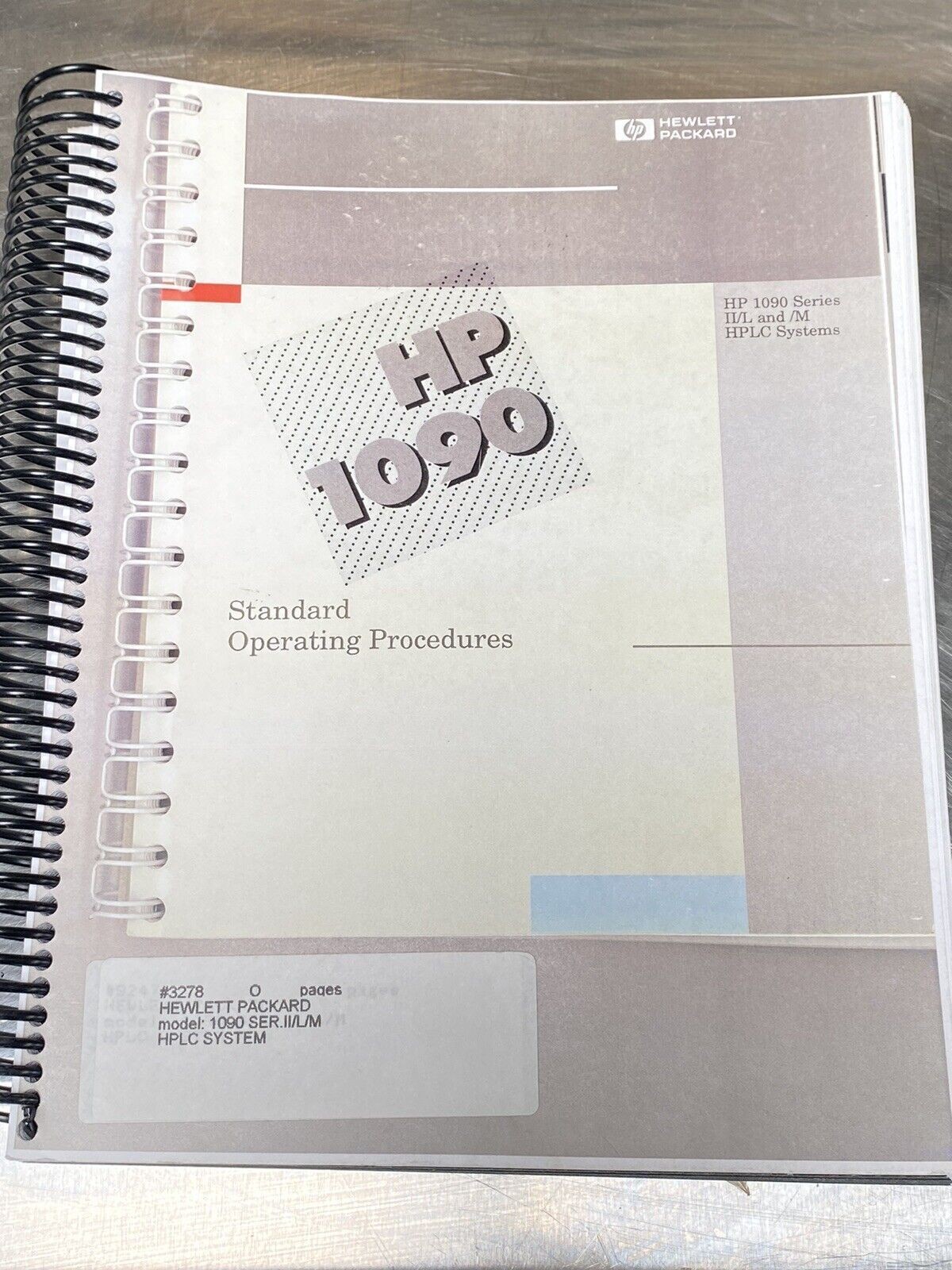 Hewlett Packard HP 1090 Series II/L & /M HPLC Systems -Users Guide / Manual