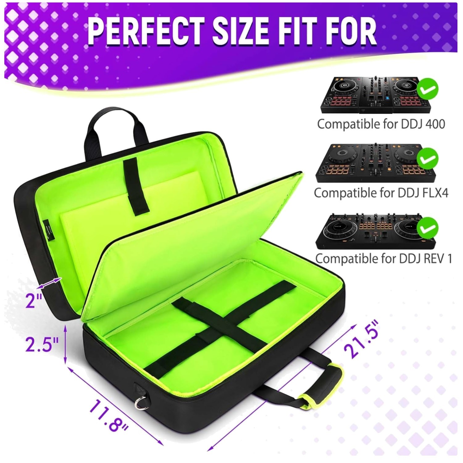 DDJ FLX-4 DJ Controller Bag with Shoulder Strap