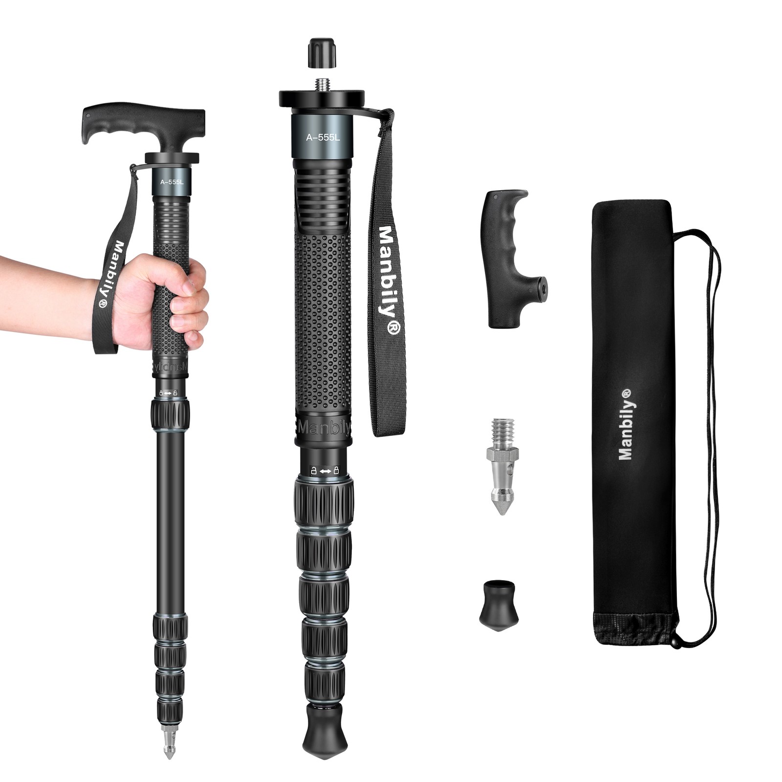 Manbily Camera Monopod Portable Compact Lightweight Travel Monopod Portable US