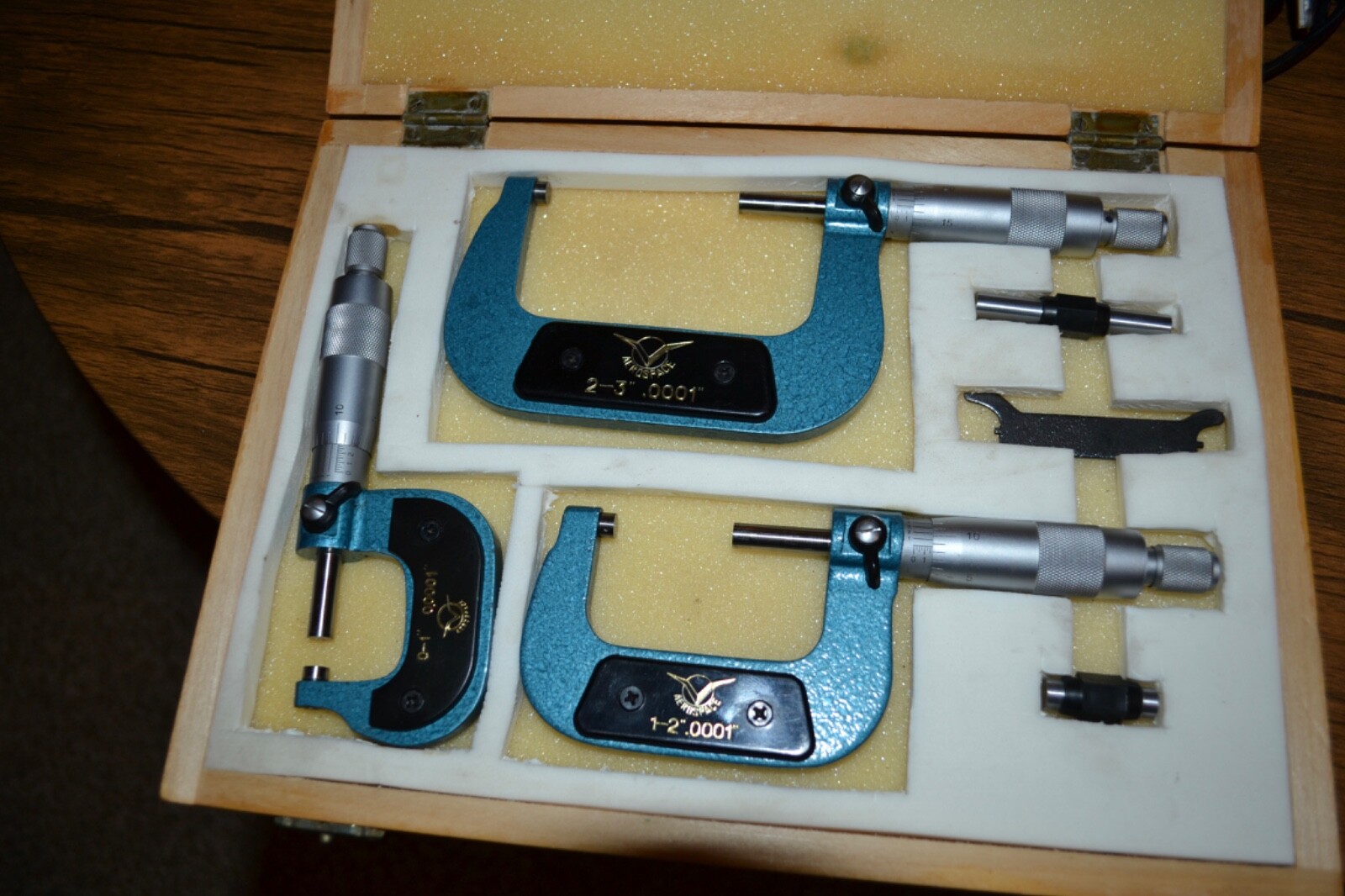 AEROSPACE BRAND NEW 3PC 0-3" PRECISION MICROMETER SET