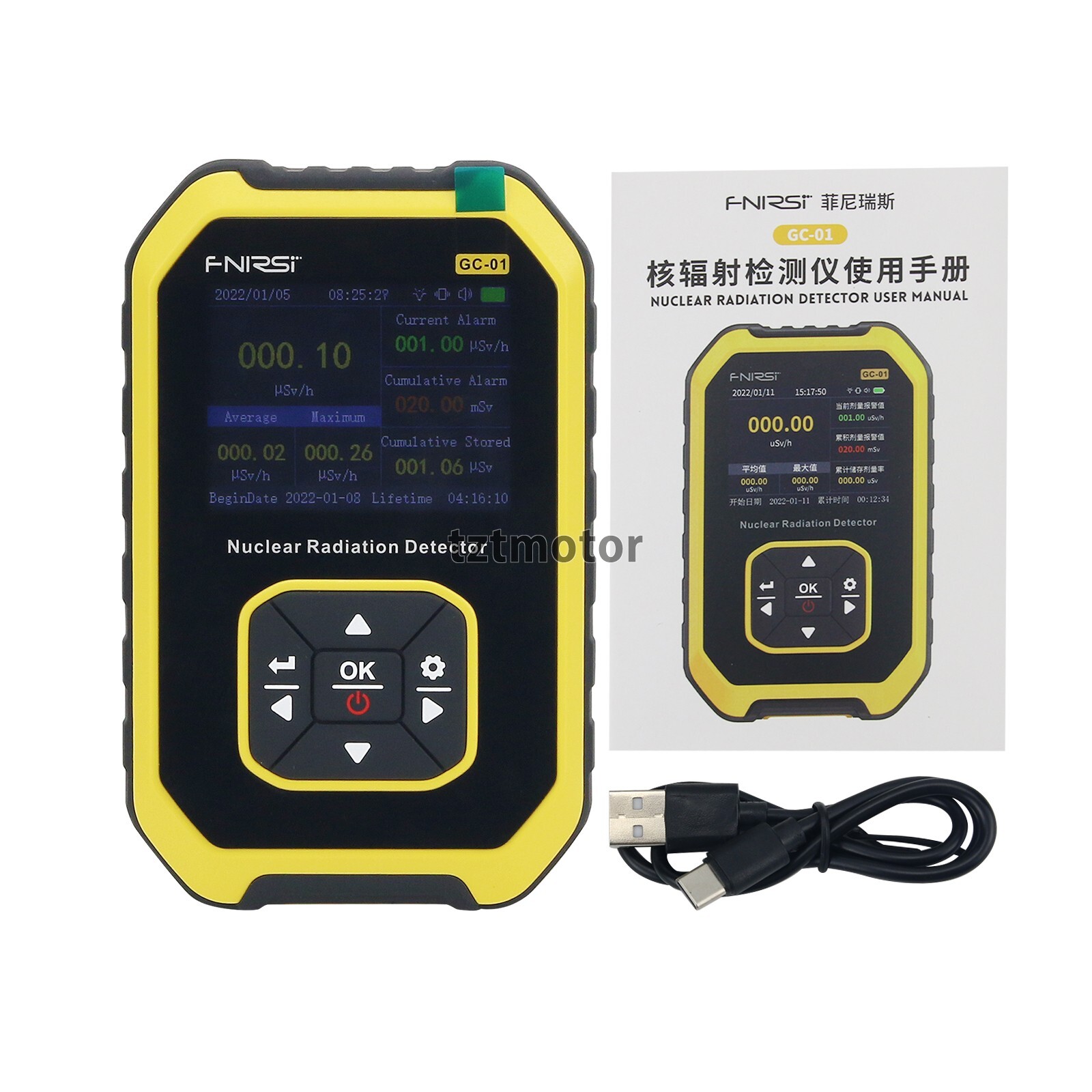 GC-01 Nuclear Radiation Detector Geiger-Miller Counter Meter Tester for FNIRSI