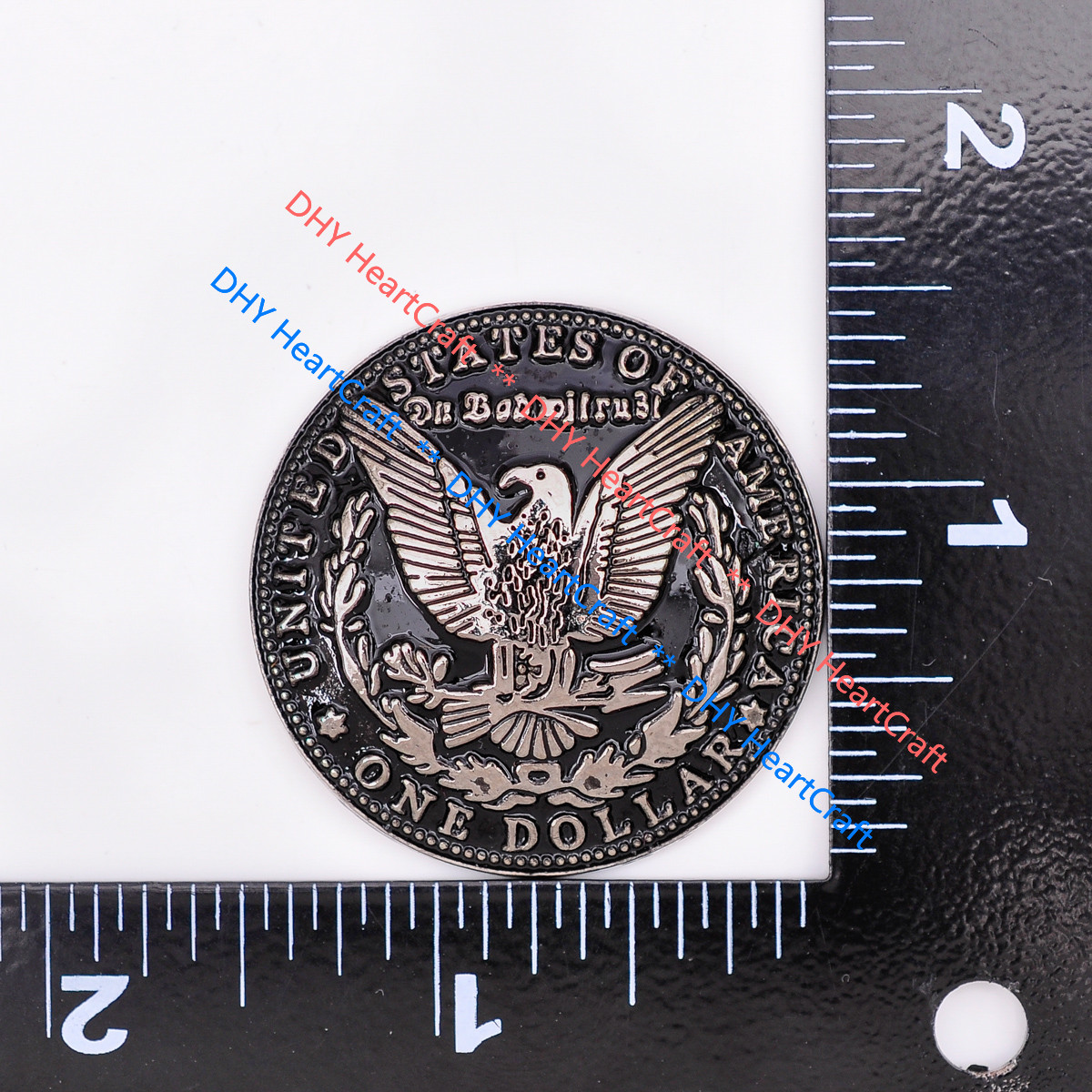 10X Silver Morgan Dollar Eagle Replica Coin Leathercraft Conchos Screwback 38MM