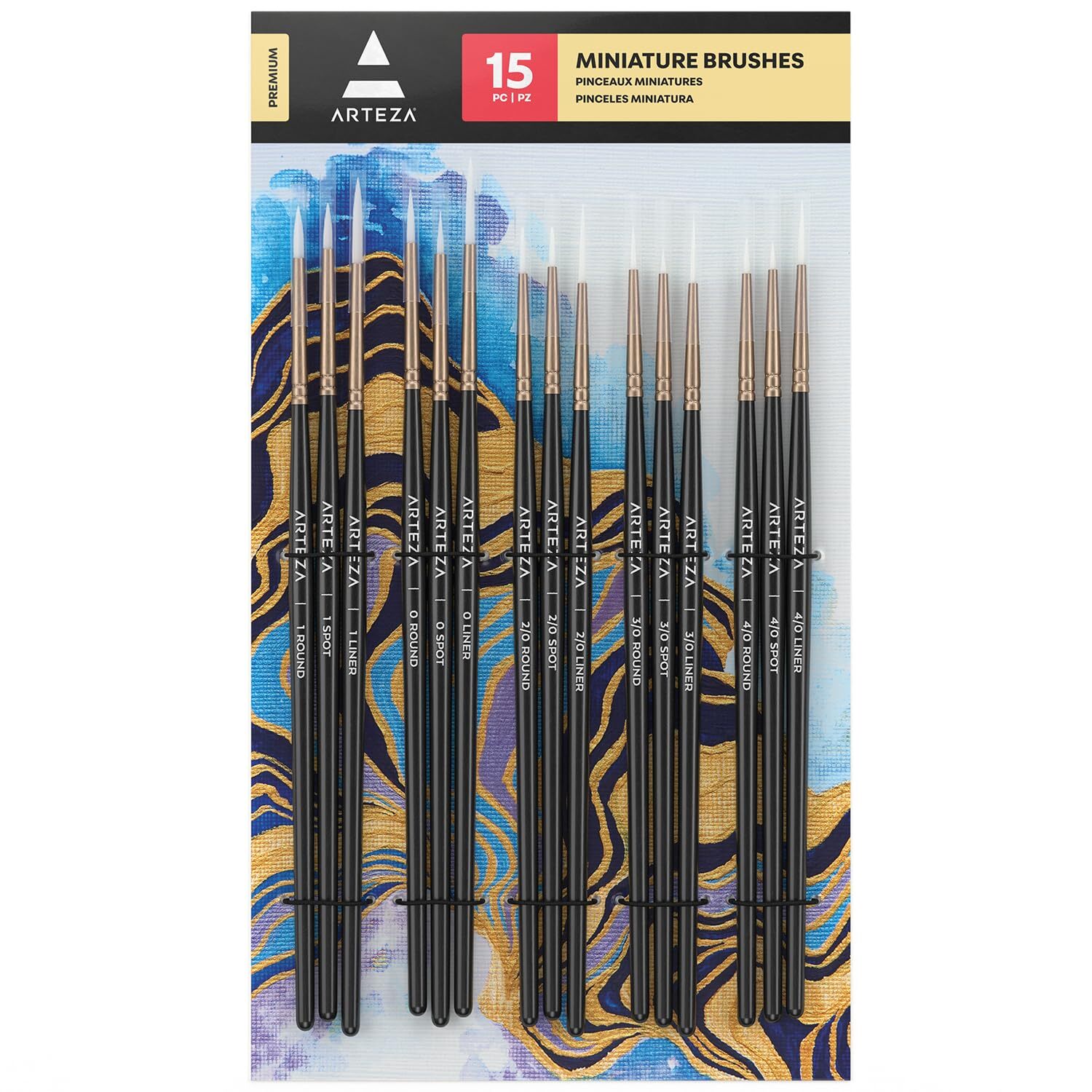 Detail Paint Brushes Set of 15 Fine Detail Brush Set for Miniature Models and...