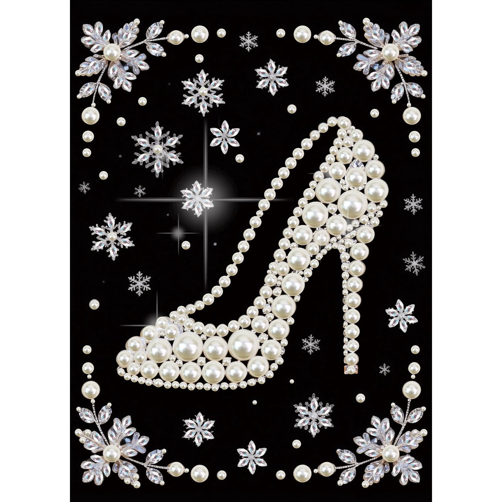 Pearl Diamond Painting Kits for Adults High Heel, 5D Special Shape Diamond Art B