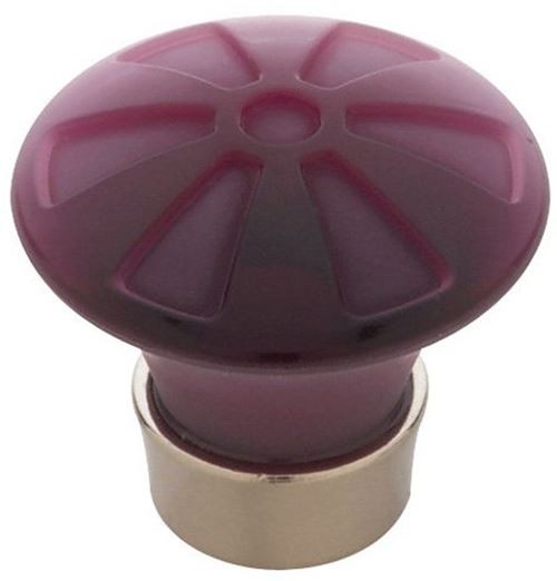(As-Is) 1-9/16" Water Colours Knob Amethyst with Satin Nickel