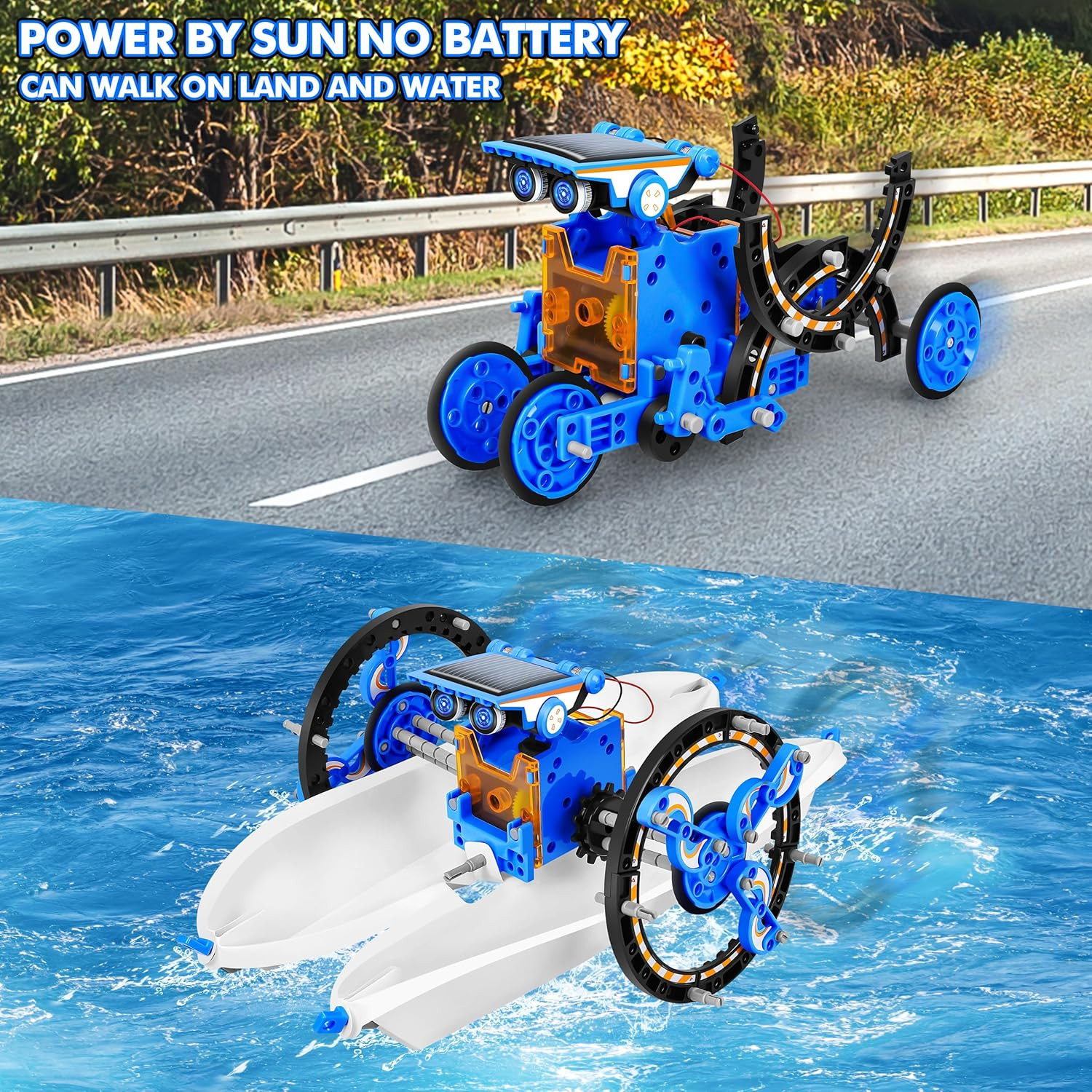 STEM 13-In-1 Education Solar Power Robots Toys for Boys Age 8+ , Educational Toy