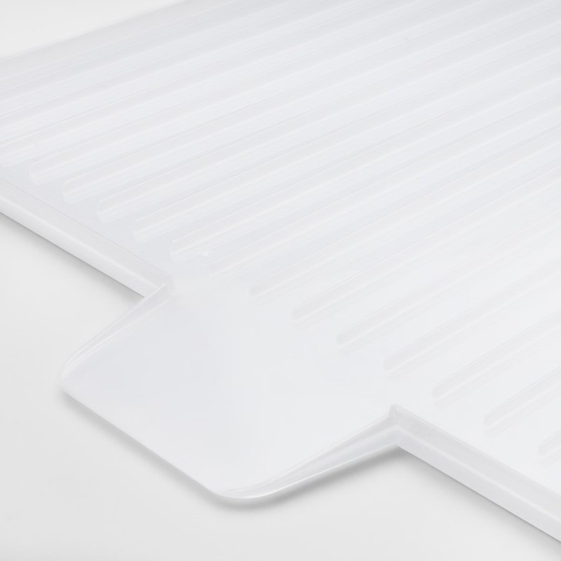 Dish Drying Rack Drainboard Clear: Freestanding Plastic Dish Drainer & Strainer