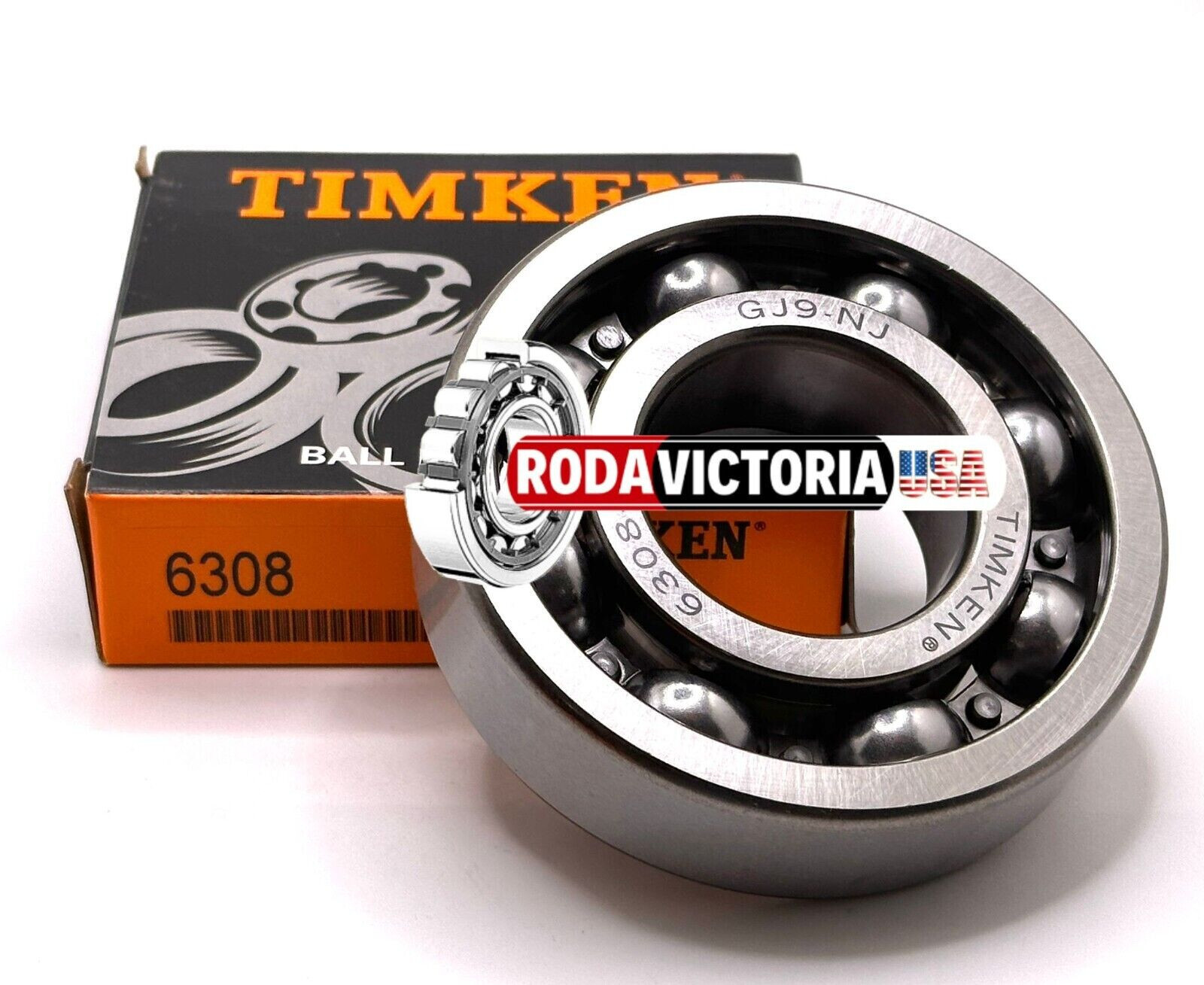 TIMKEN 6308 DEEP GROOVE BALL BEARING, OPEN, NO SEALS 40x90x23mm