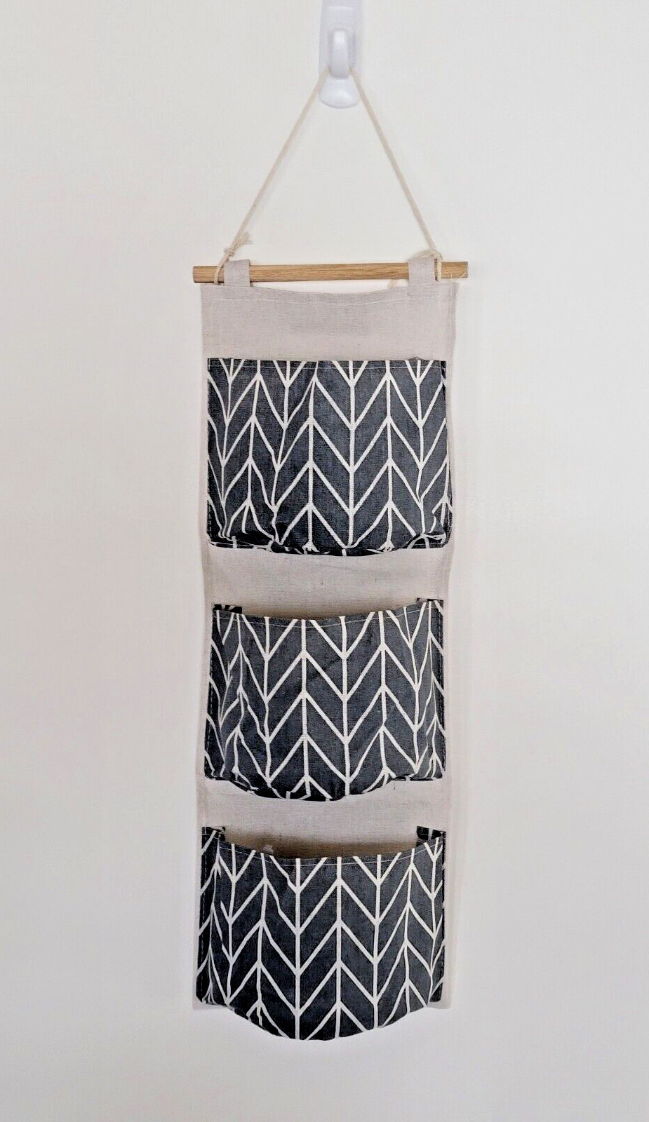 Three Tier Hanging Bag Organization for any Room Gray Multi Purpose Holder New