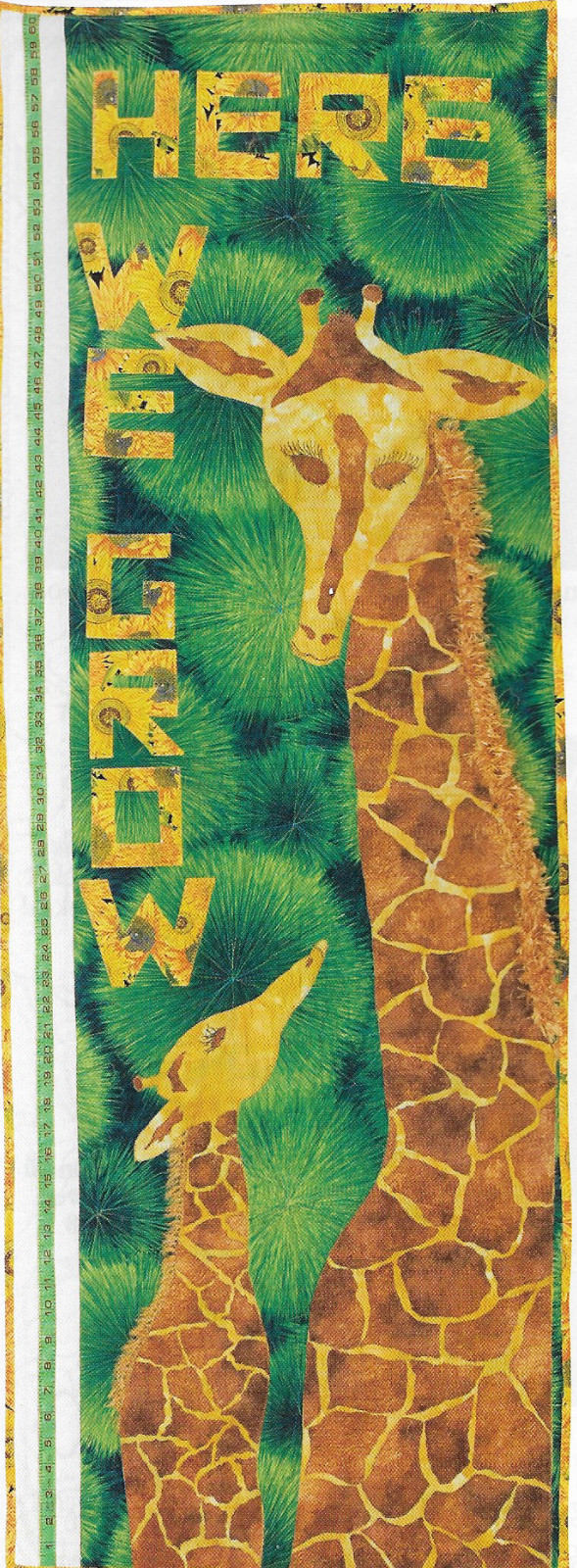 Here We Grow Child Measuring Wall Quilt quilting pattern instructions