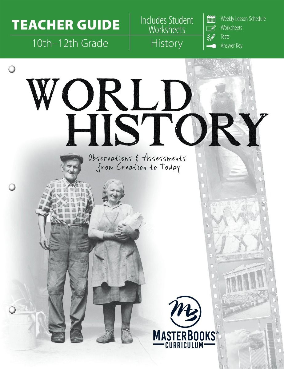NEW Master Books World History TEACHER GUIDE Homeschool Curriculum Grade 10-12
