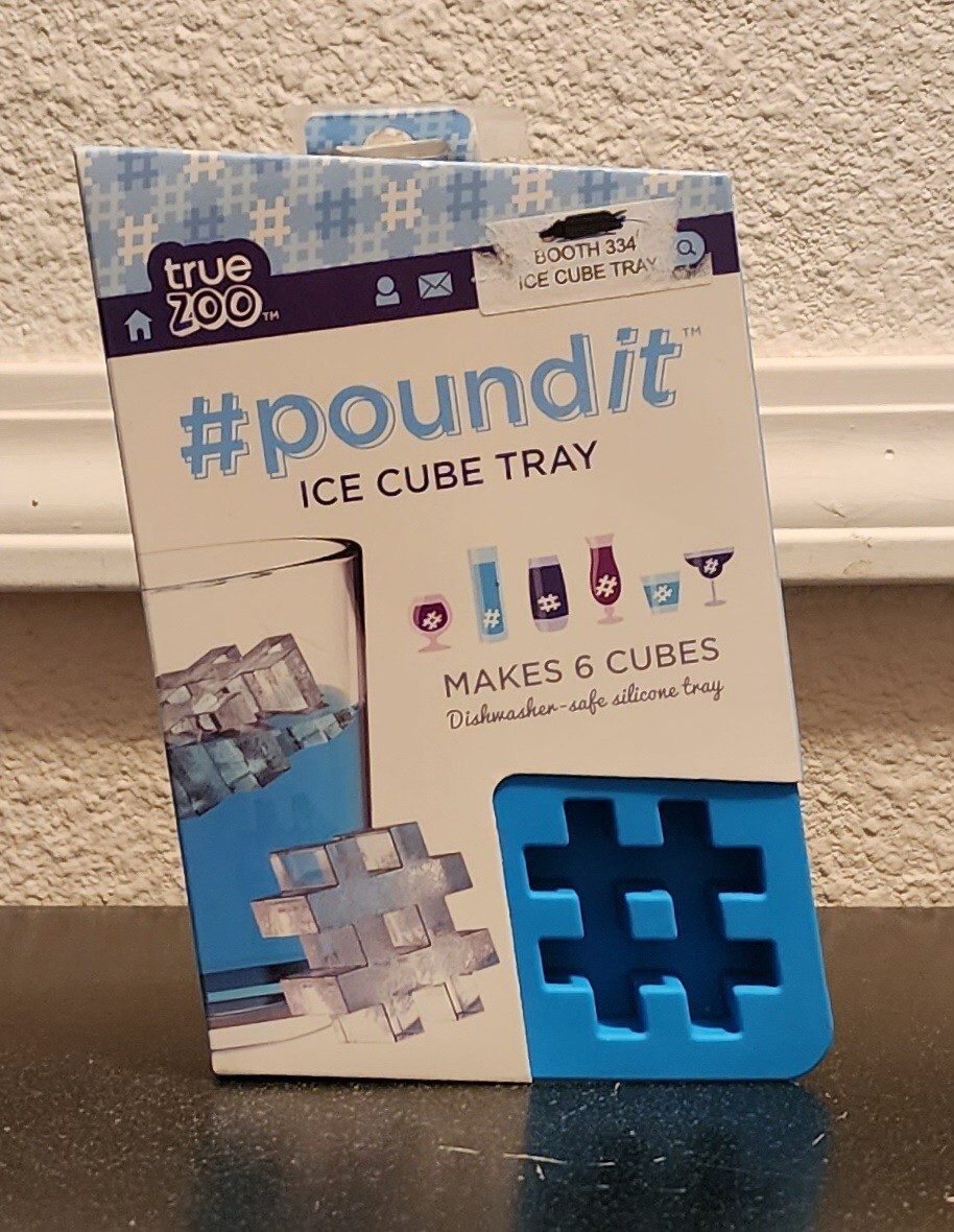 TrueZoo #Pound It Silicone Mold Ice Cube Tray, Makes 6 Cubes Novalty Ice