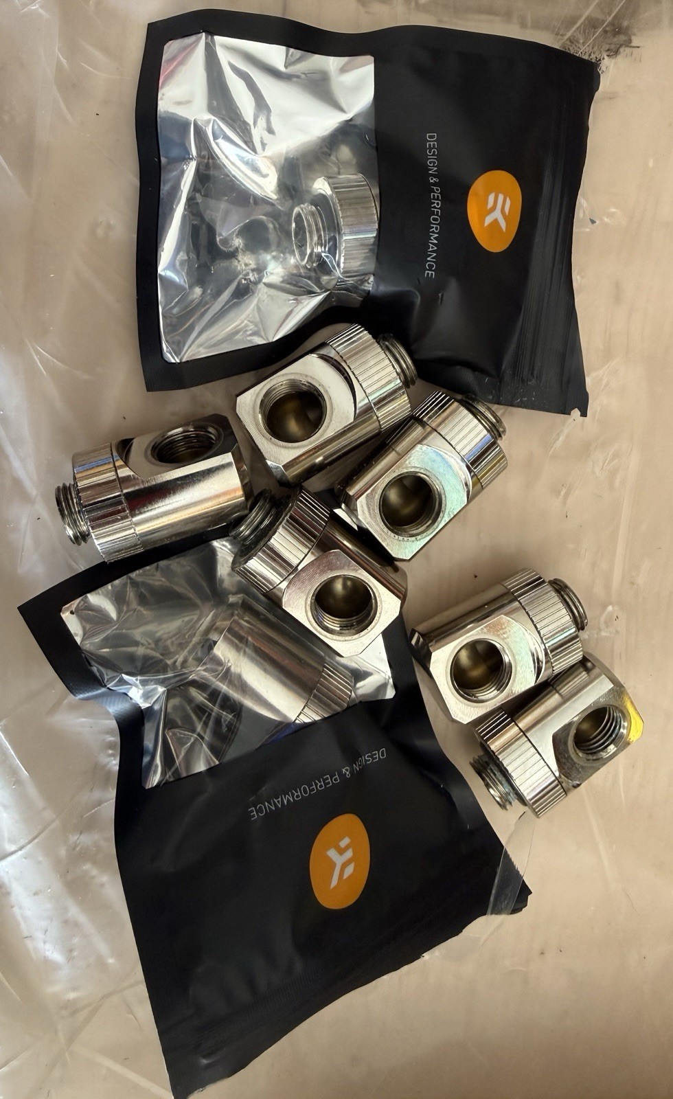 EKWB Quantum Torque Rotary 90 Degree Fitting - Nickel Lot Of 8