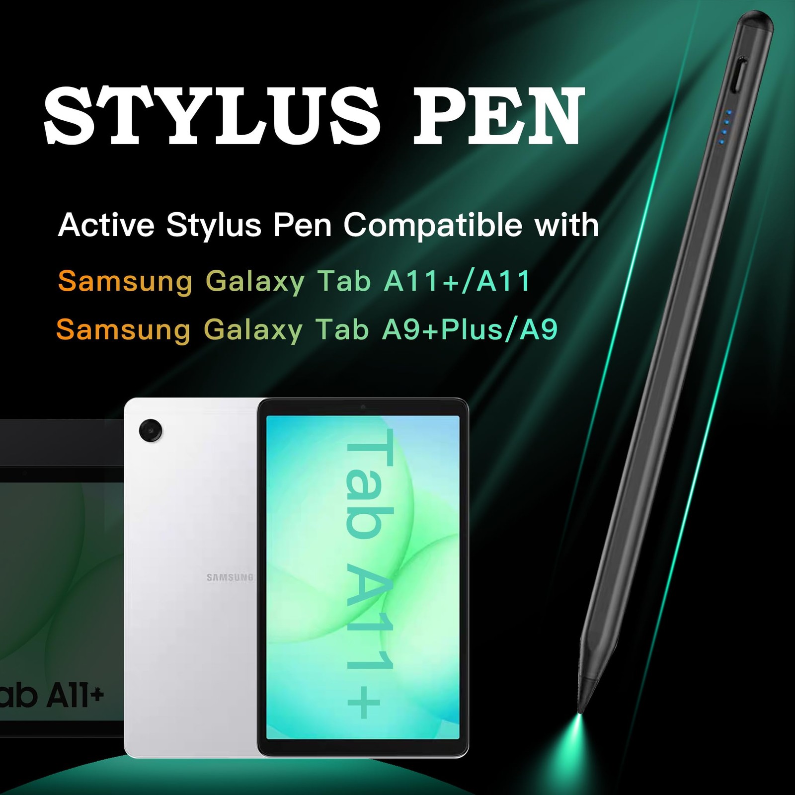 Stylus Pen for Samsung Galaxy Tab A11+/A11 Android S Compatible black