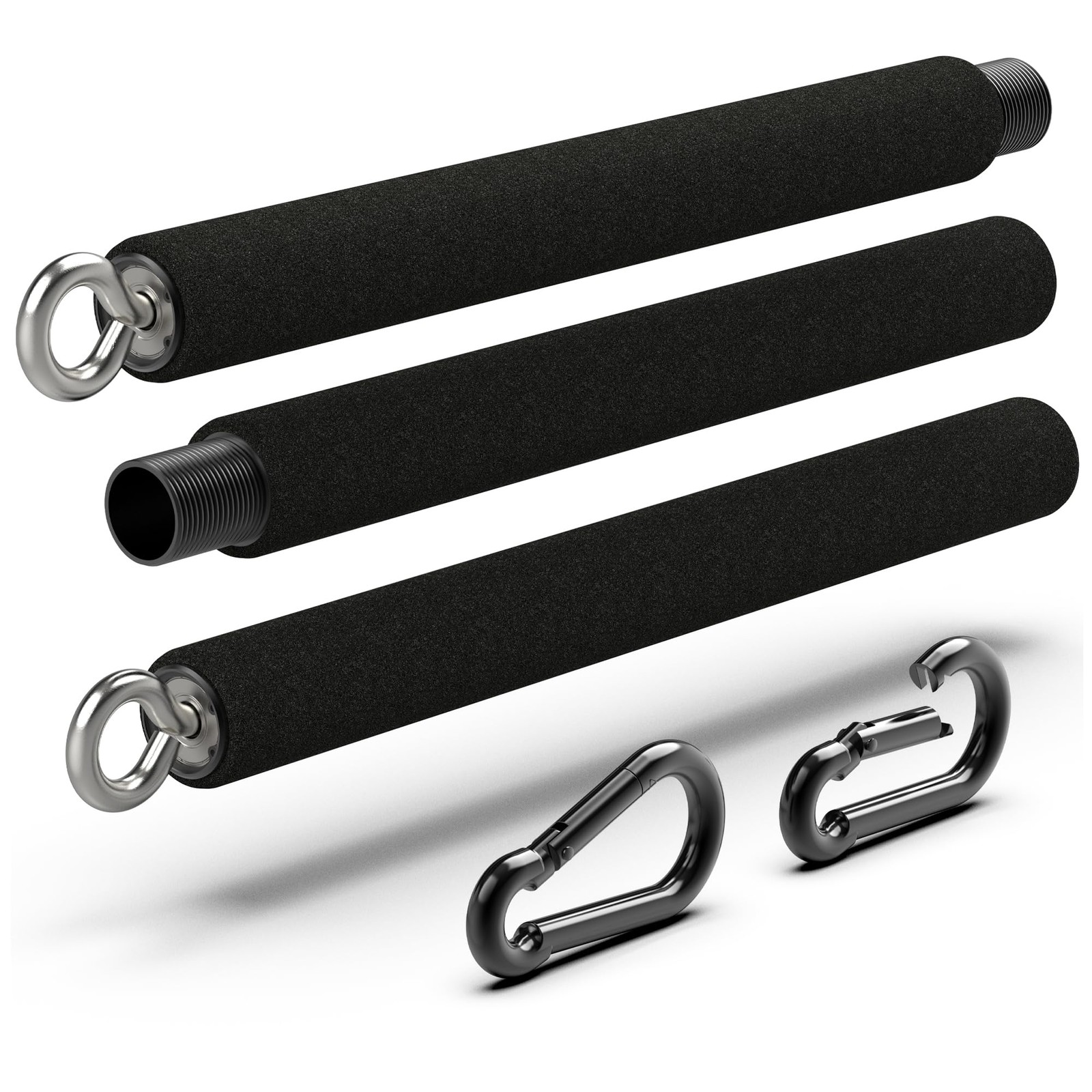 Portable Steel Resistance Bar for Bands - Adjustable from 38" to 26" - Black