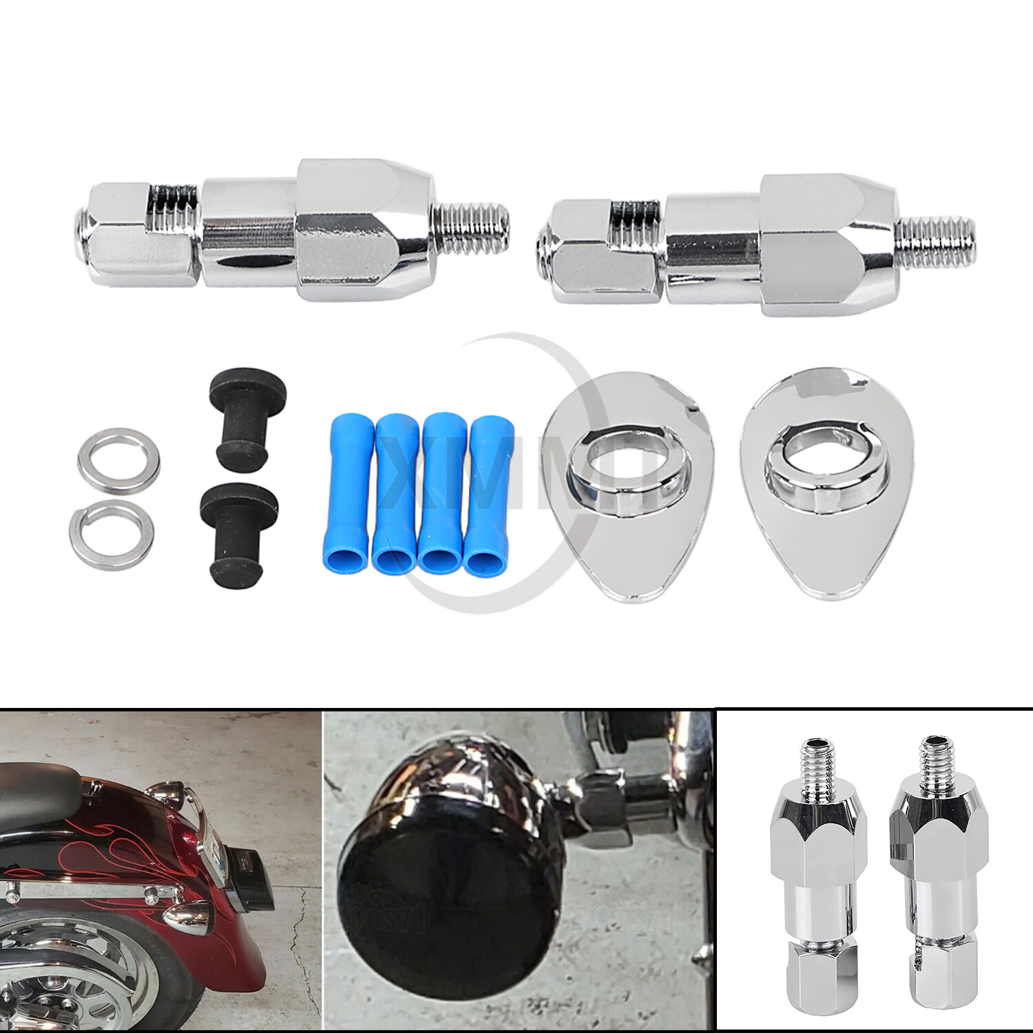 Rear Turn Signal Light Relocation Mount for Harley Softail Fat Boy FLSTF 03-17