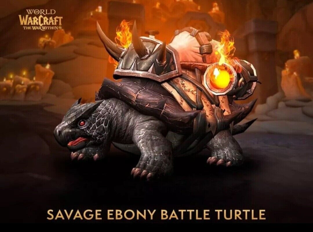 [IN STOCK] Savage Ebony Battle Turtle Mount | World of Warcraft x SteelSeries