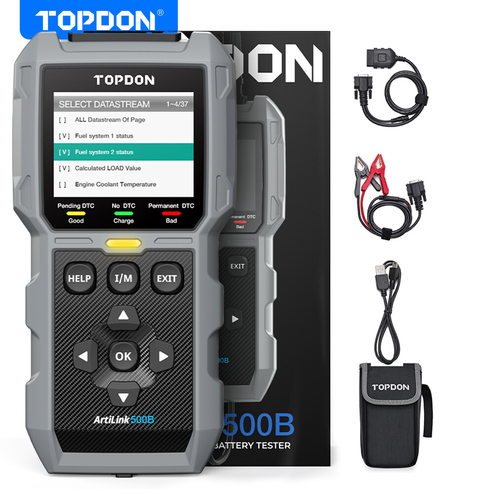 TOPDON AL500B 2-in-1 Electrical Battery Tester OBD2 Diagnostic Scanner Tool US