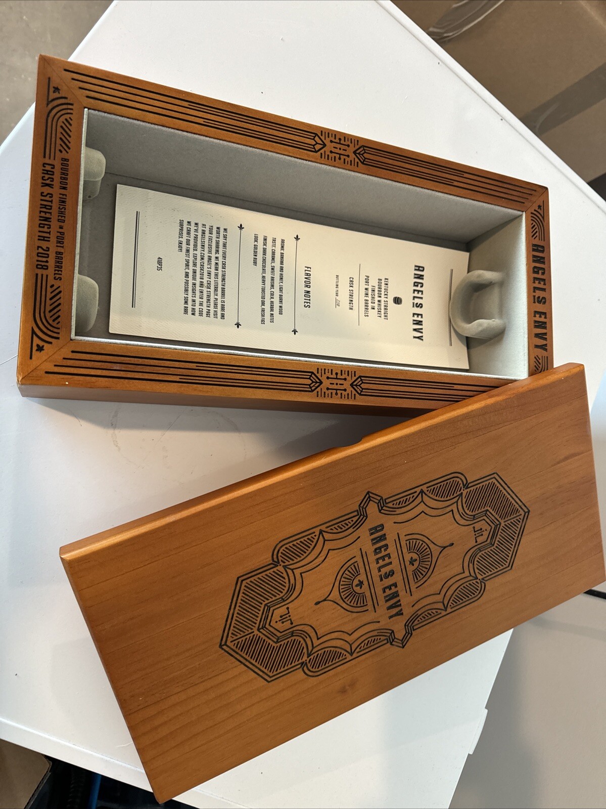 Angel's Envy Kentucky Whiskey Solid Wooden Box ~ Release 2019 (Box Only)