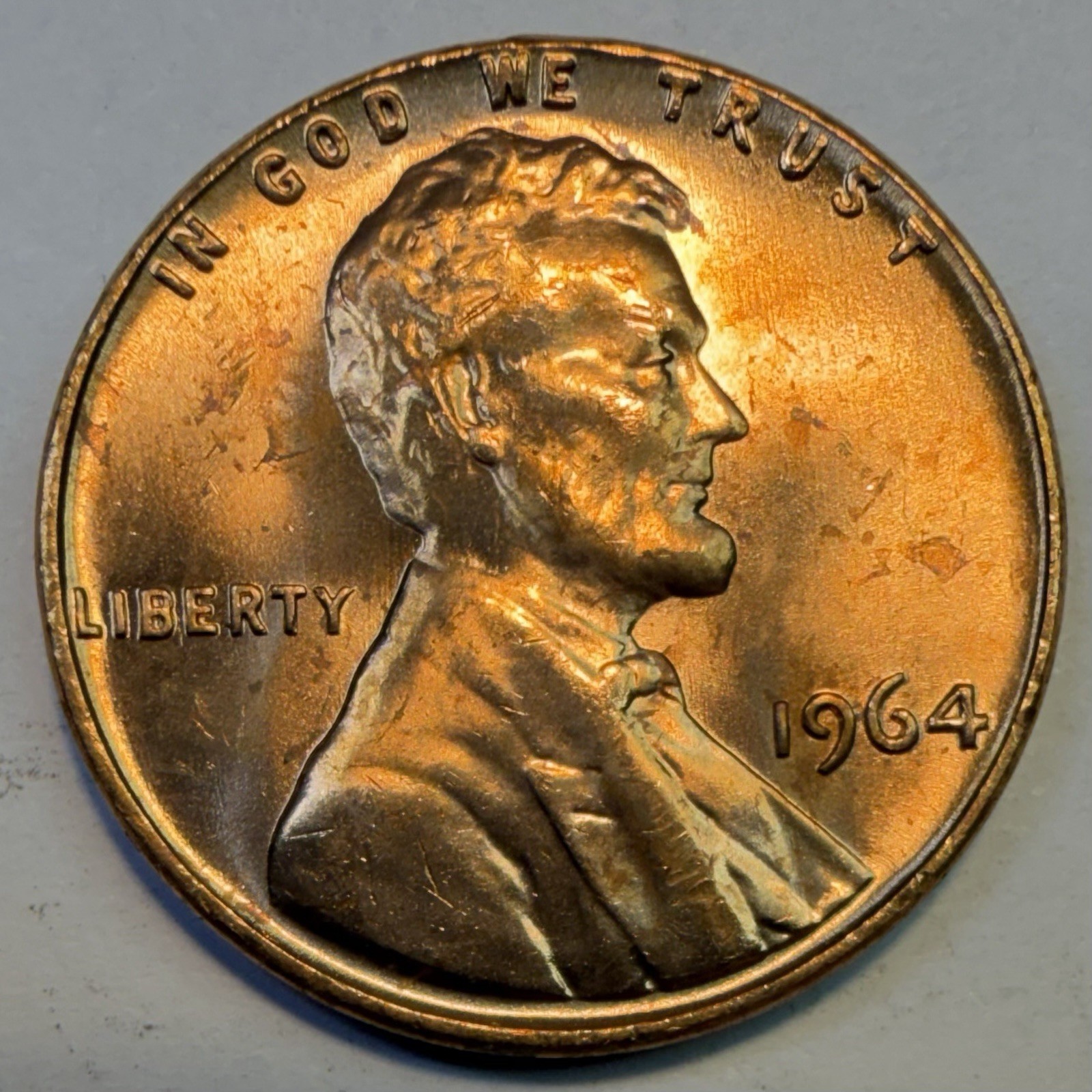 1964 Lincoln Cent Gem BU Red UNC Uncirculated - EXACT COIN SHOWN #11