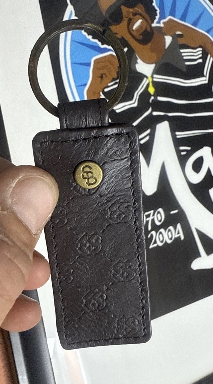 Special Blend / LV Brown Leather SbTM SBLV Monogram LOUIS VUITTON Key Chain Fob