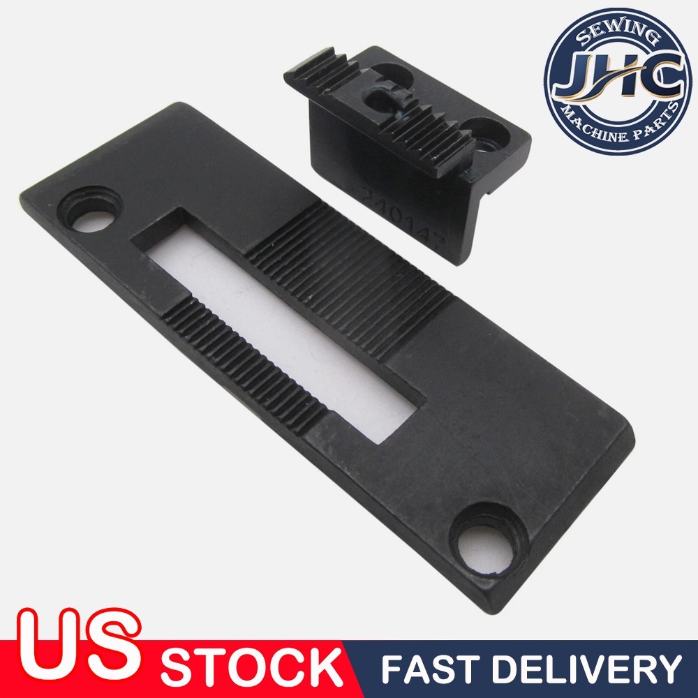 Set of Needle Plate & Feed Dog For Singer 111G 111W 211G 211U 211W Brother B837