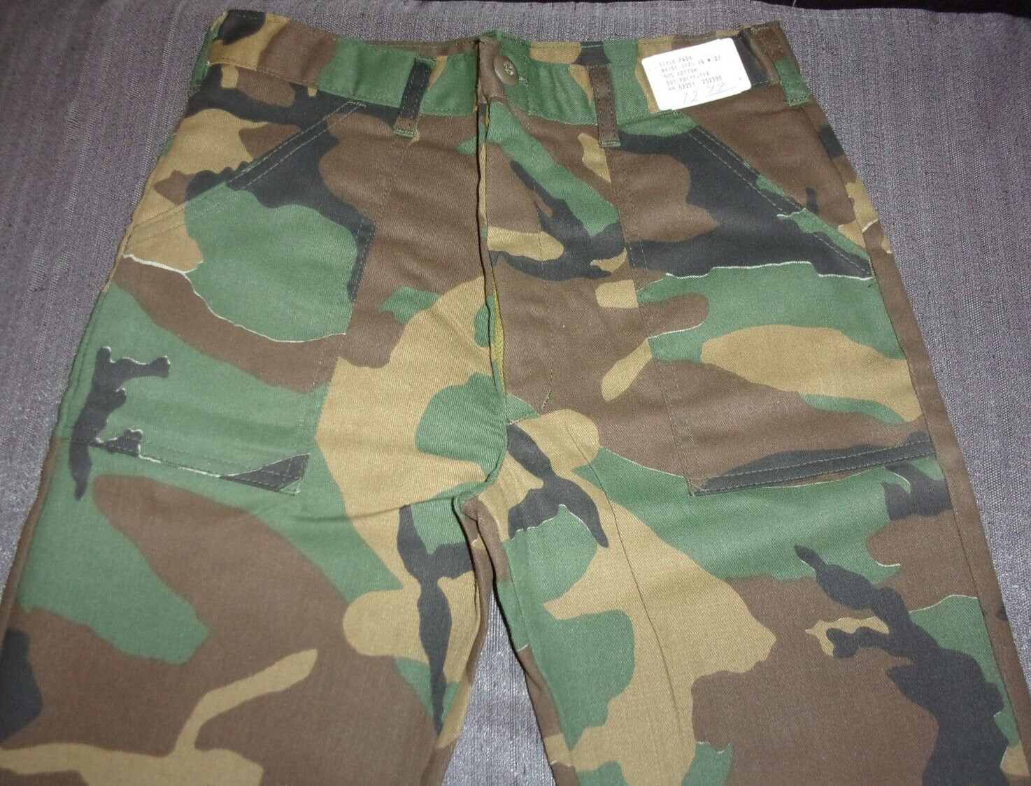 NEW  YOUTH BOYS WOODLAND BDU CAMO URBAN PANTS MADE IN THE USA SIZE 14
