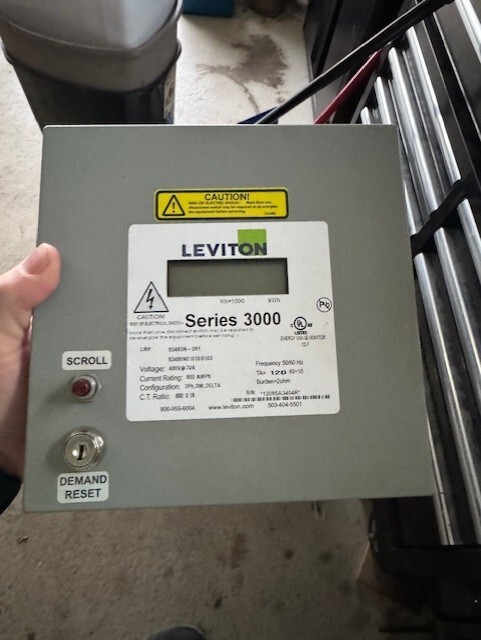 Leviton Series 3000 S348DN-081 S3480N010108103 480v Indoor Meter kit