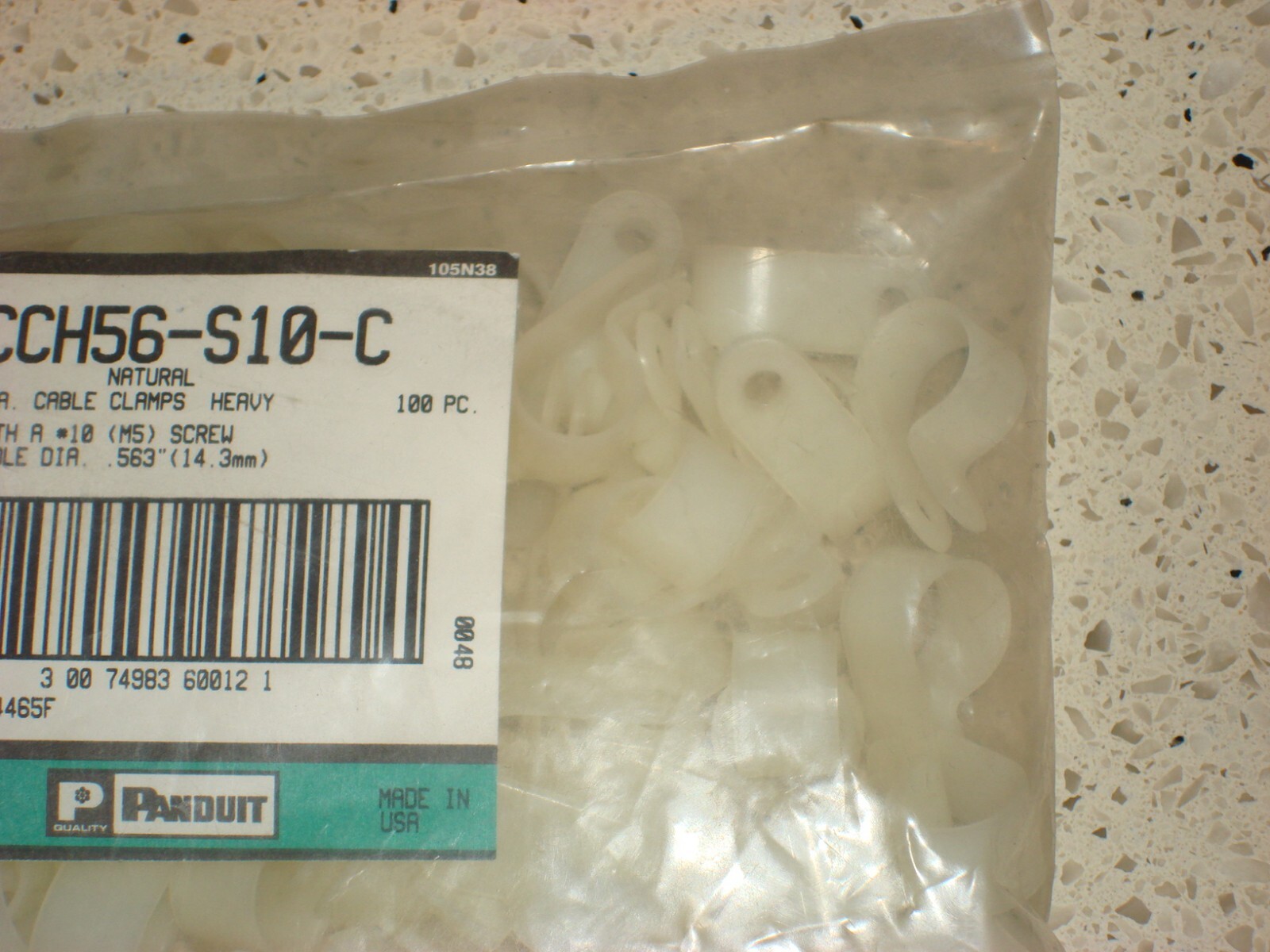 200 PANDUIT CCH56-S10-C CABLE CLAMPS, NATURAL NYLON