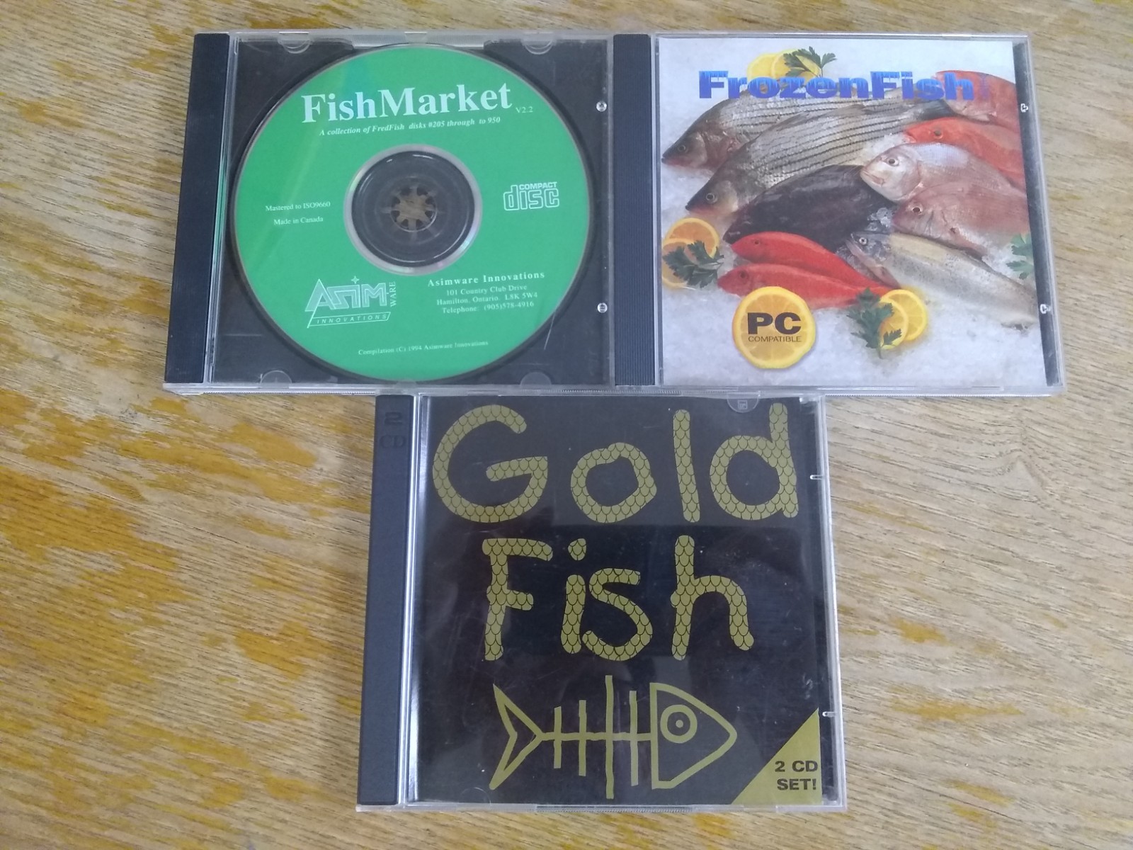 Fred Fish Lot of 3 CDs, Commodore Amiga, Asimware #A