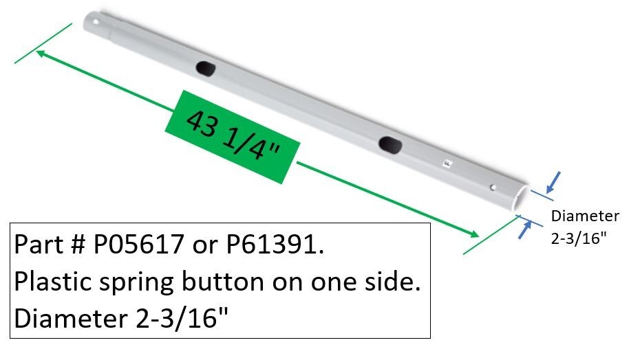 Bestway Power Steel P61391 or P02162 - Horizontal Rail F (Gray) NEW!