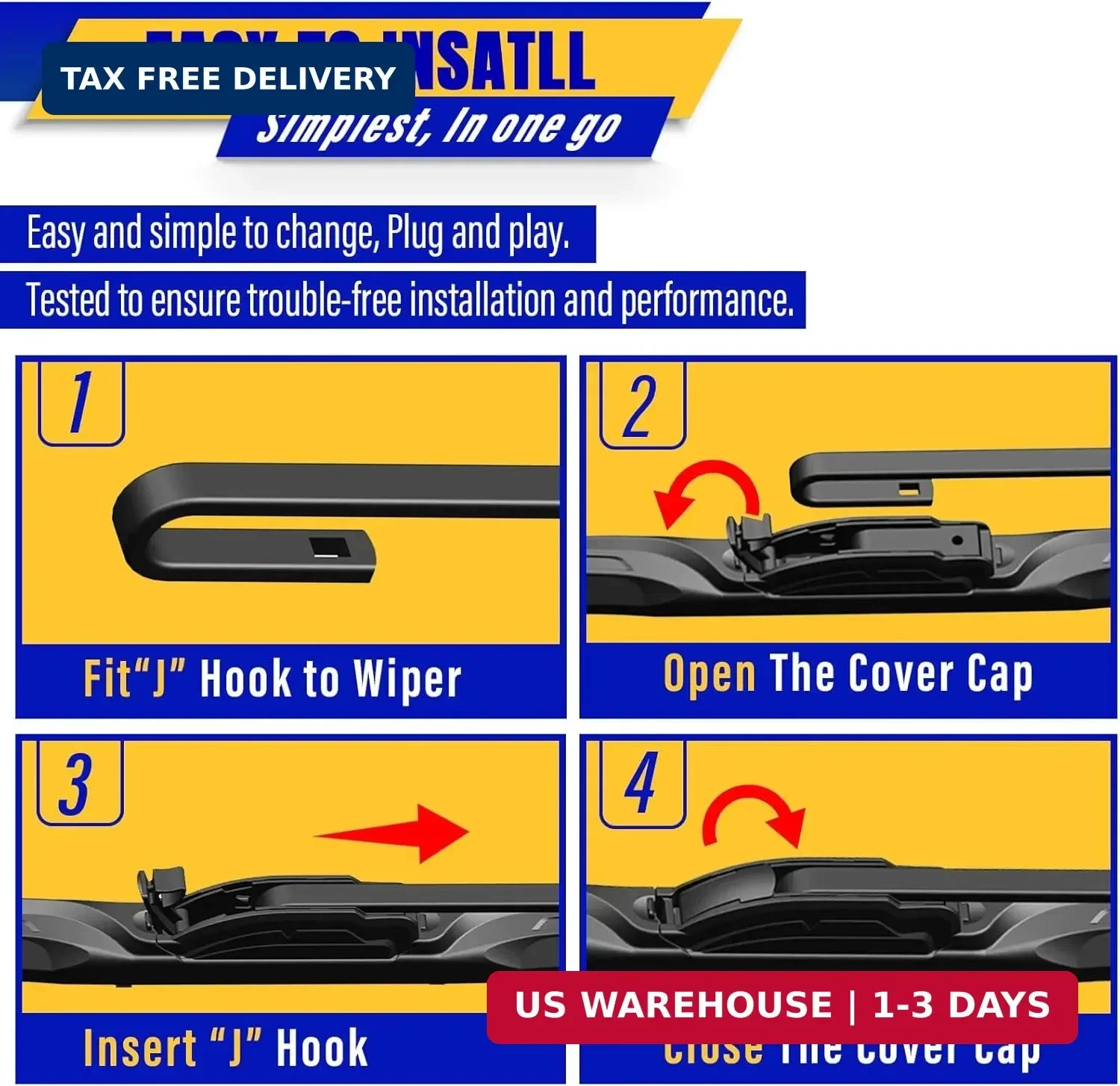 22" 22" Front Windshield Wiper blades Replacement for Chevy Chevrolet Silverado