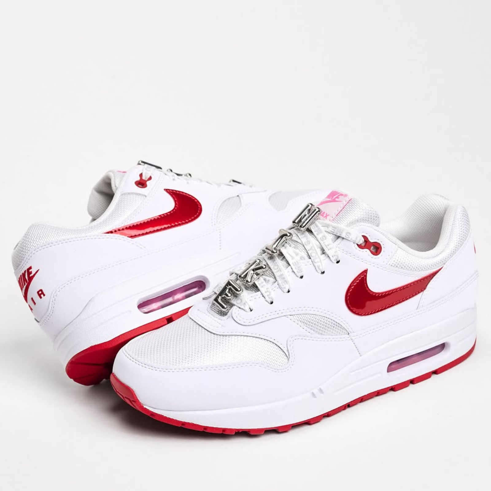 Nike Air Max 1 PRM Shoes Valentine’s Day White Red HV2303-100 Men's Sizes NEW
