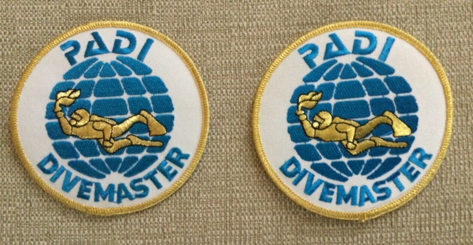 PADI DIVEMASTER SCUBA PATCHES - 2 & 1 Divemaster Sticker