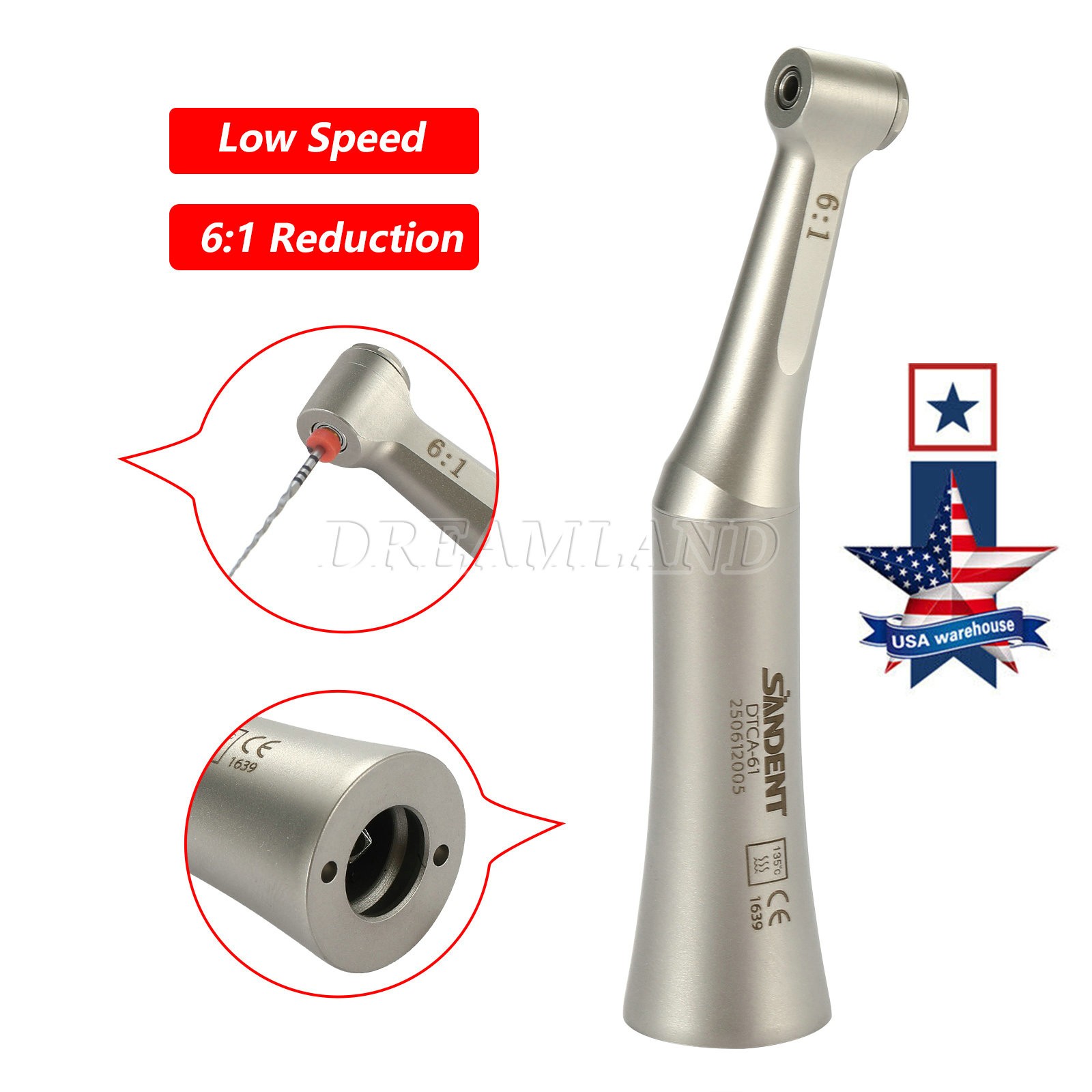 Dental 6:1 Reduction Endo Contra Angle Handpiece/ Engine Niti Files 25mm E2
