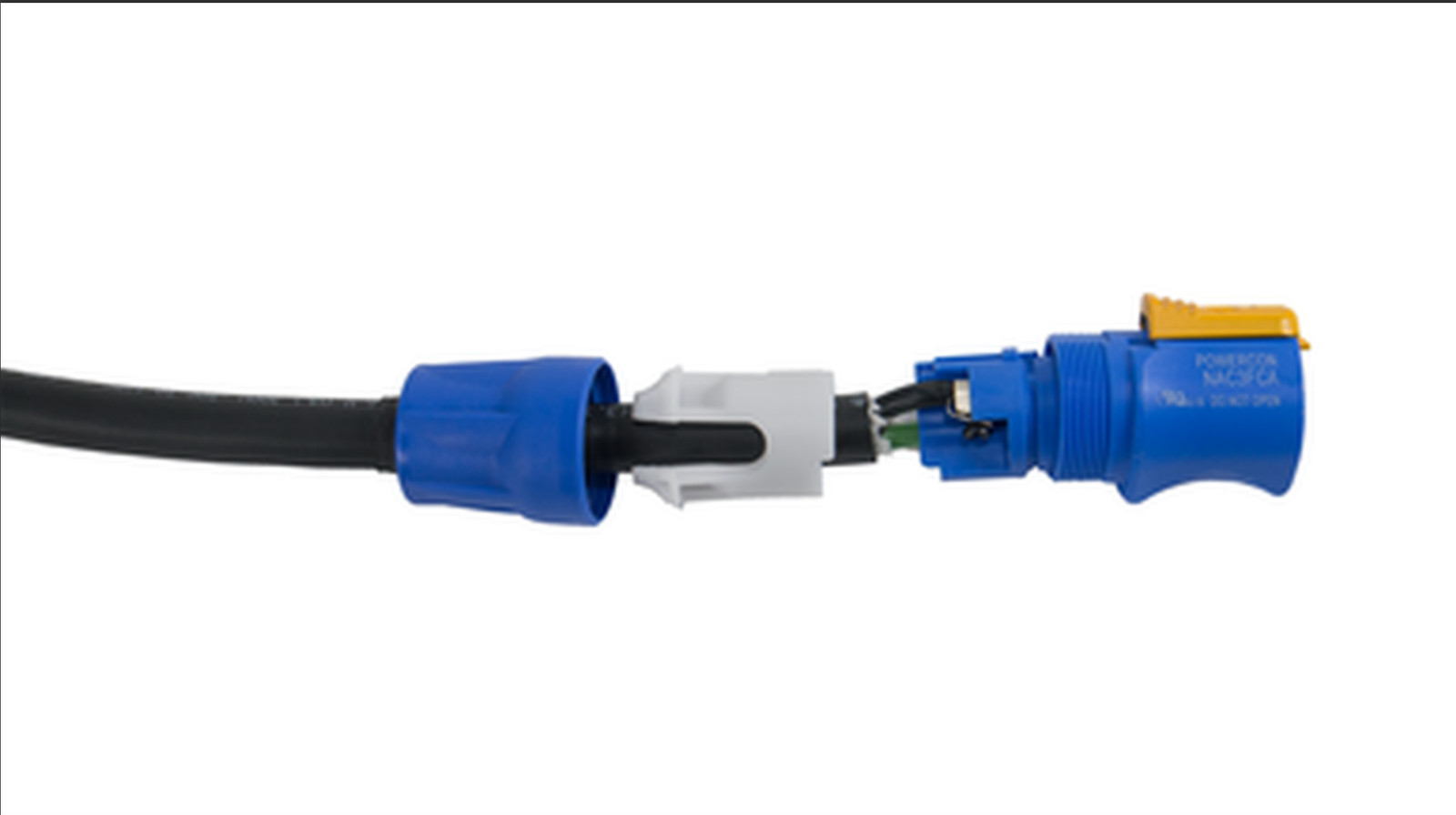 PowerCON Blue/Grey Extension Cable 12AWG, 10 ft