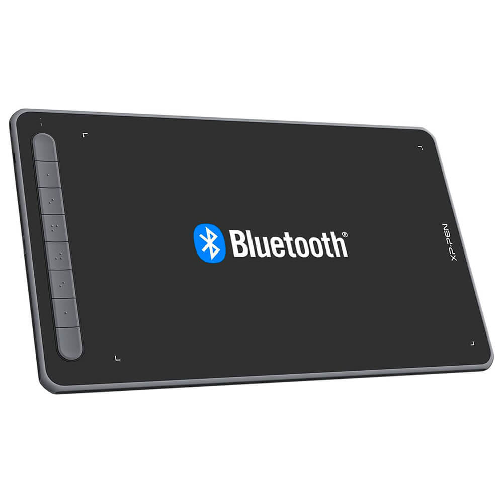Black Wireless XPPen Deco LW Drawing Tablet- 10x6 Bluetooth Graphic Battery-Free