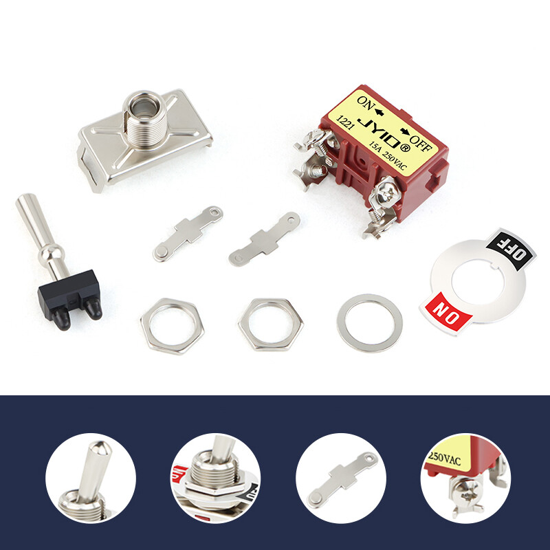 Toggle Switch On Off 2 Position 4 Pin DPST 15A 250Vac Car Boat E-TEN 1221