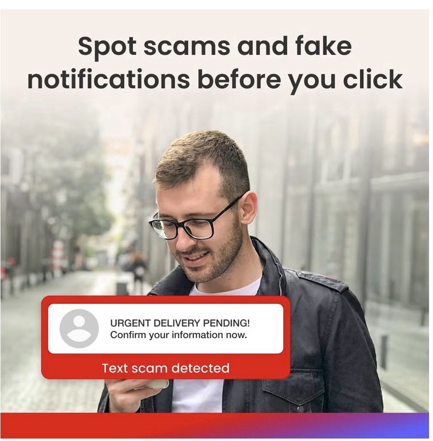 McAfee Total Protection Scam Detector Antivirus Android 1-Year