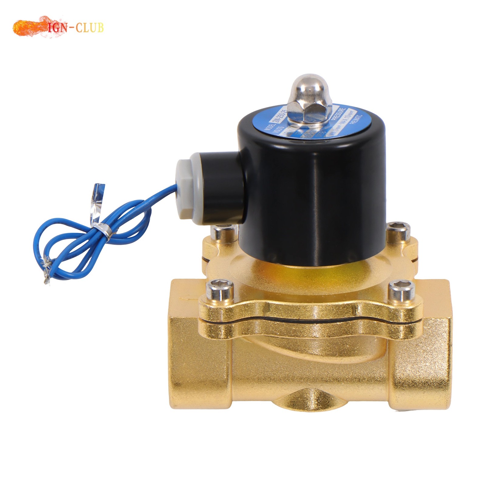 1 Inch NC NPT 110V 120V Volt AC Electric Solenoid Valve Brass Water Air Gas