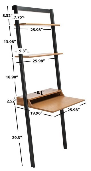 Safavieh Pamella 2 Shelf Leaning Desk, Reduced Price 2172718687 DSK9400C