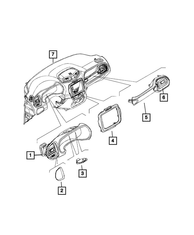 Genuine Mopar A/C Outlet Bezel 5UV71PF6AA