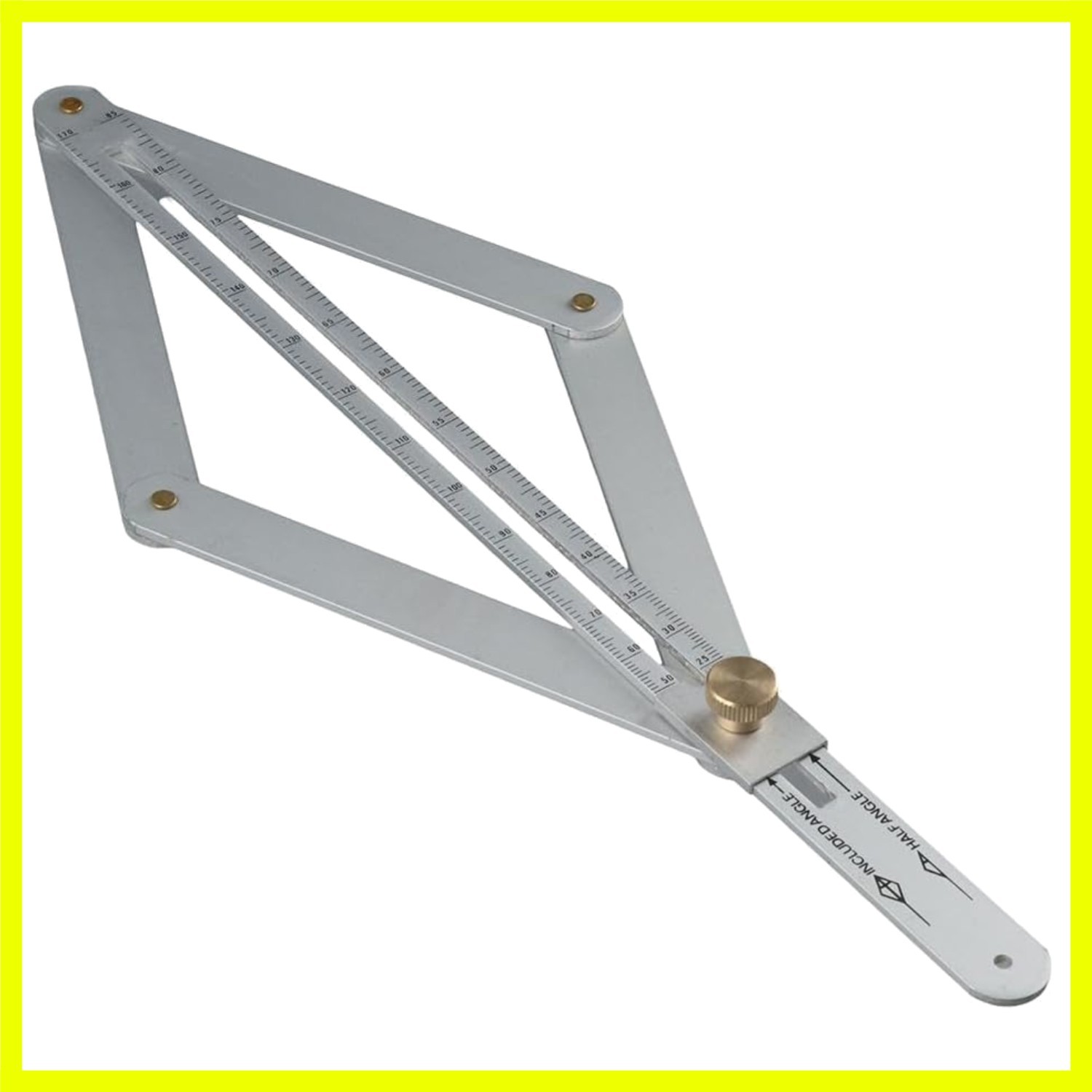 Corner Angle Finder, 0-170° Goniometer Ruler Construction Protractors Stainle...